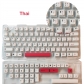 104+22 Pink Lady PBT Dye-subbed XDA Keycap Set for Mechanical Keyboard English / Thai / Japanese / Russian / Arabic / French / German / Spanish